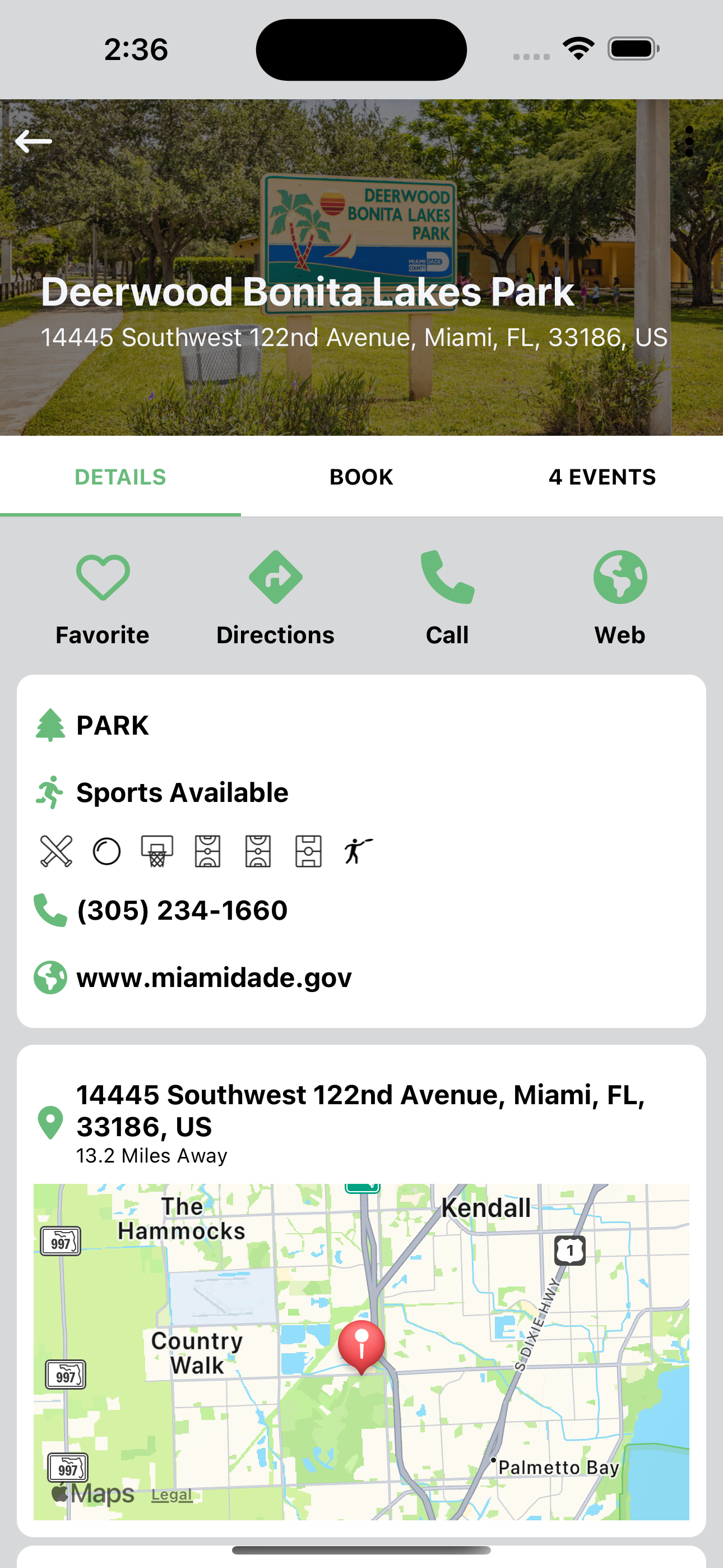 Venue discovery - Find great places to play sports (Light mode)